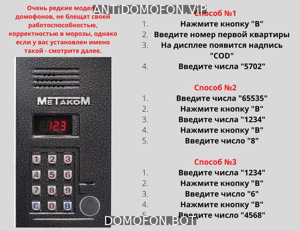 Код для открытия подъезда Калуга